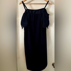 Ann Taylor Midnight (Dark Navy) Off-Shoulder Dress Size Large